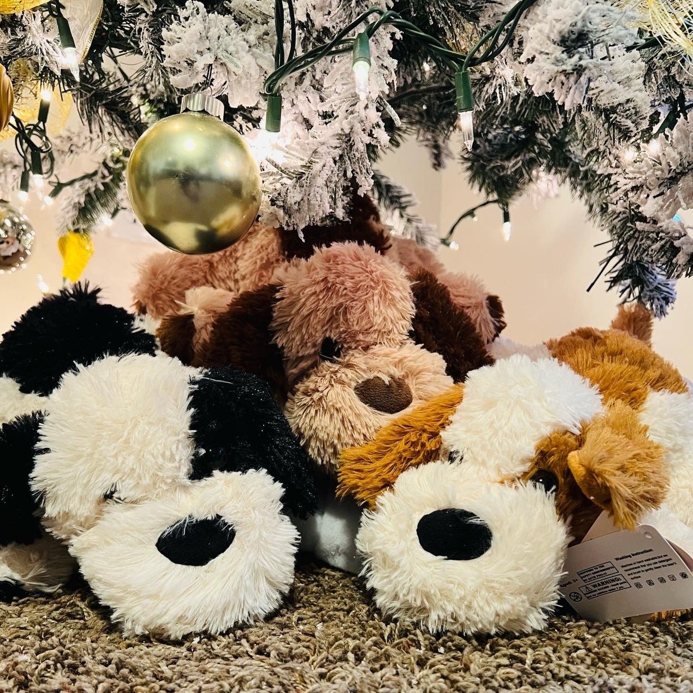 Three Piece Dog Plush Toys, 12.5 Inches