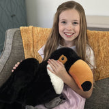 Stuffed animal toucan with baby plush toys, soft bird toy set for kids