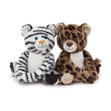 Two 12.2 Inch Hugging Stuffed Animals with Paw Hook and Loop