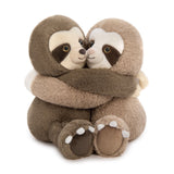 Two 12.2 Inch Hugging Stuffed Animals with Paw Hook and Loop
