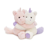 Two 12.2 Inch Hugging Stuffed Animals with Paw Hook and Loop