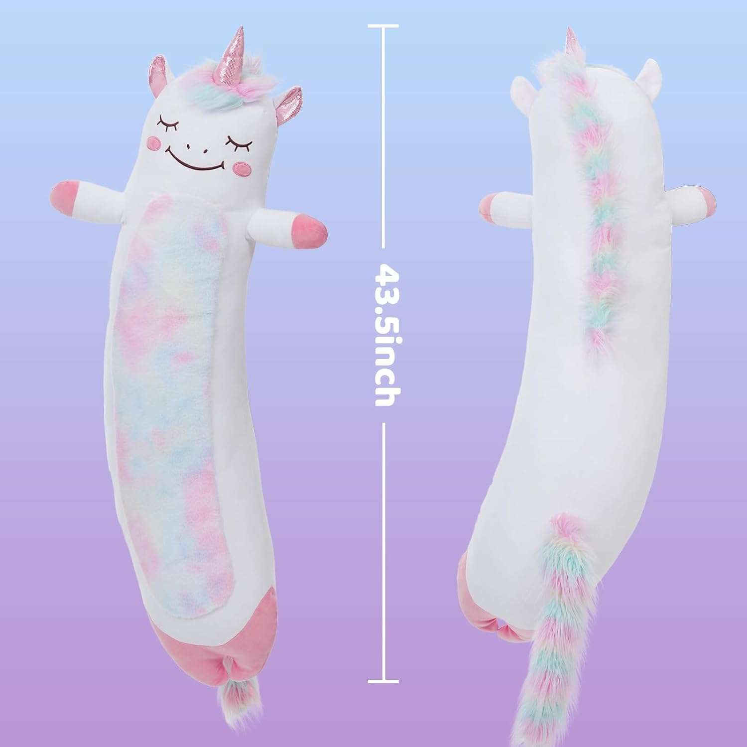Unicorn Long Throw Pillow, 43 Inches