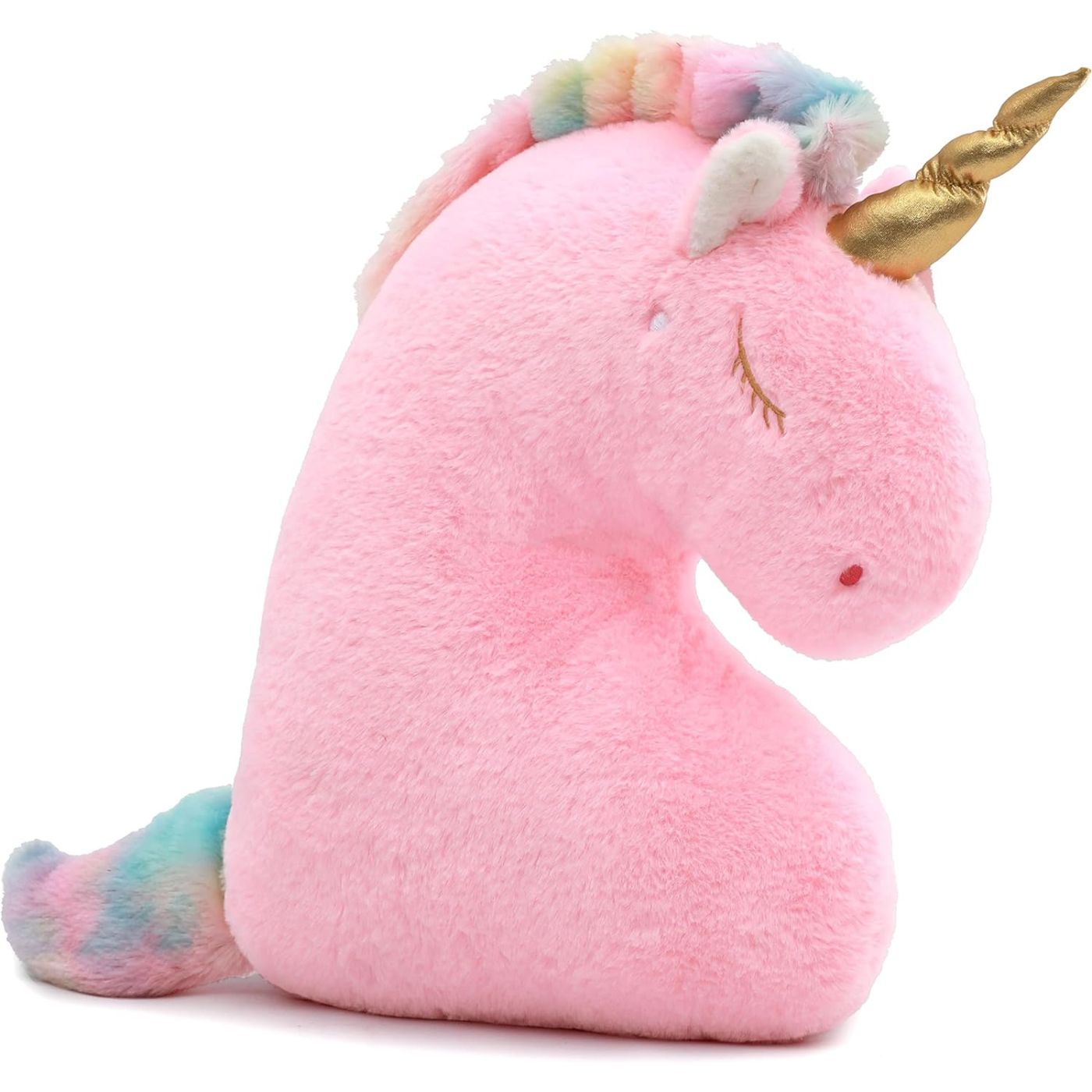 Unicorn Plush Toy, Pink/White, 14 Inches