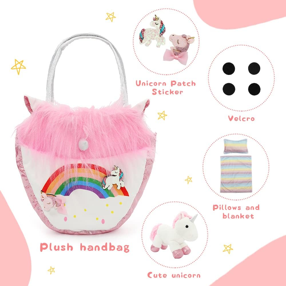 Unicorn Plush Toy Playset Unicorn Handbag