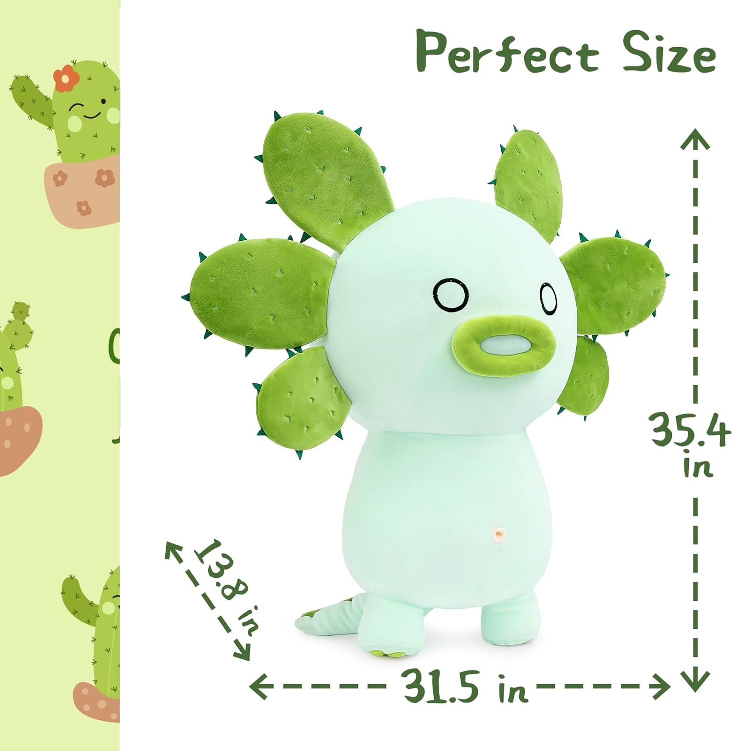Unique Axolotl Plush Toys, 35.4 Inches