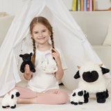 17.7 Inch Valais Blacknose Sheep Stuffed Animal with Three Babies