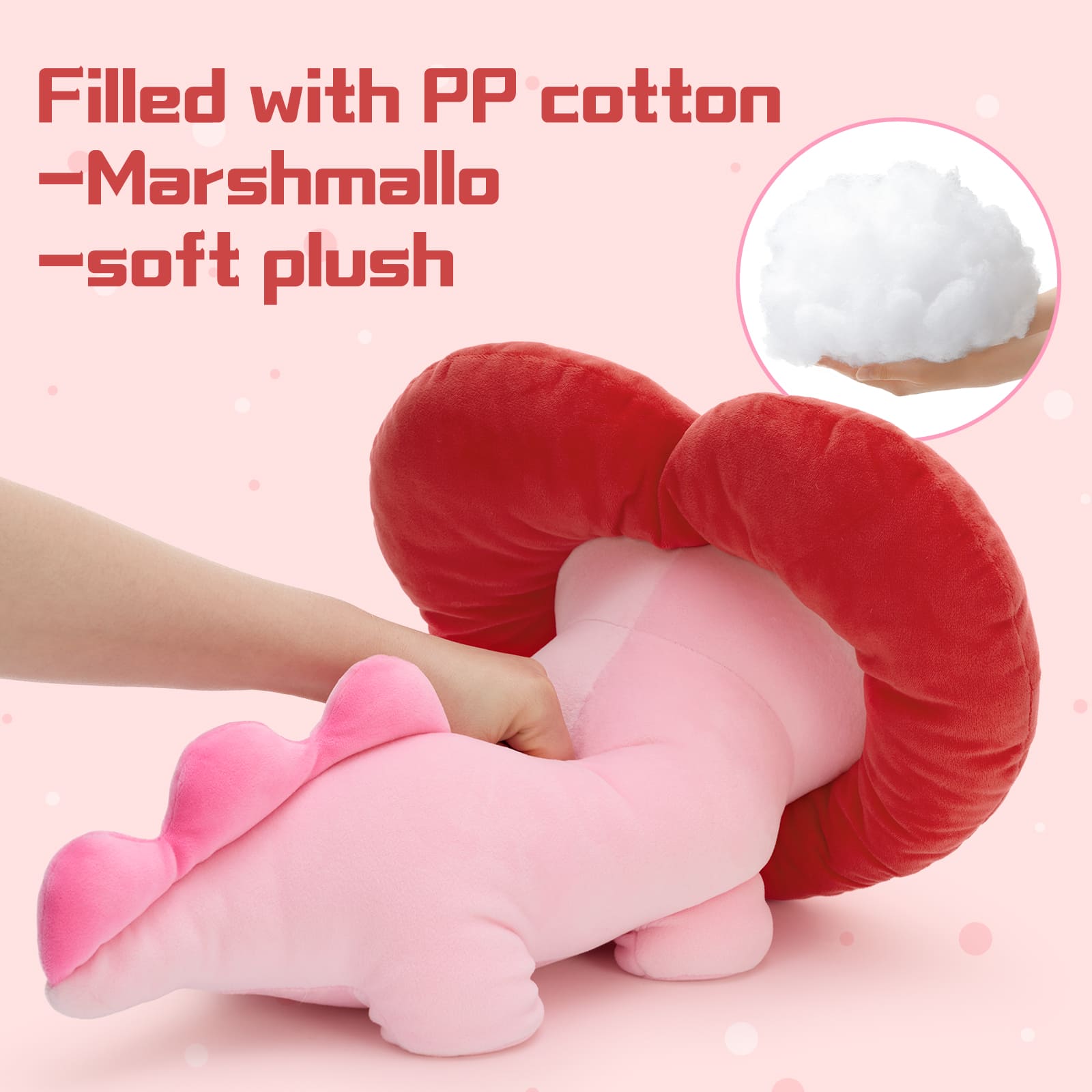 Valentine's Axolotl Plush Toy with Heart-Shaped Hood, 16 Inches