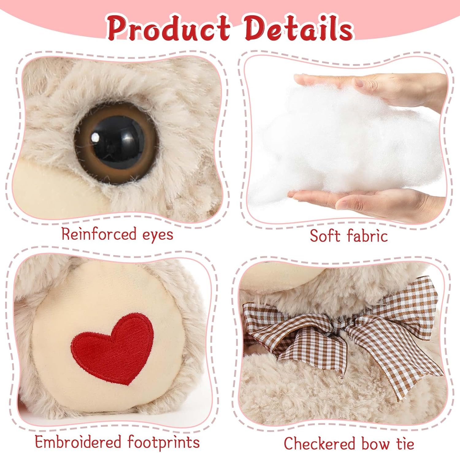 Valentine's Teddy Bear Stuffed Toy, 14 Inches