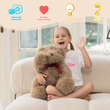 Vintage Dark Brown Teddy Bear Plush Toy 16.5 Inch