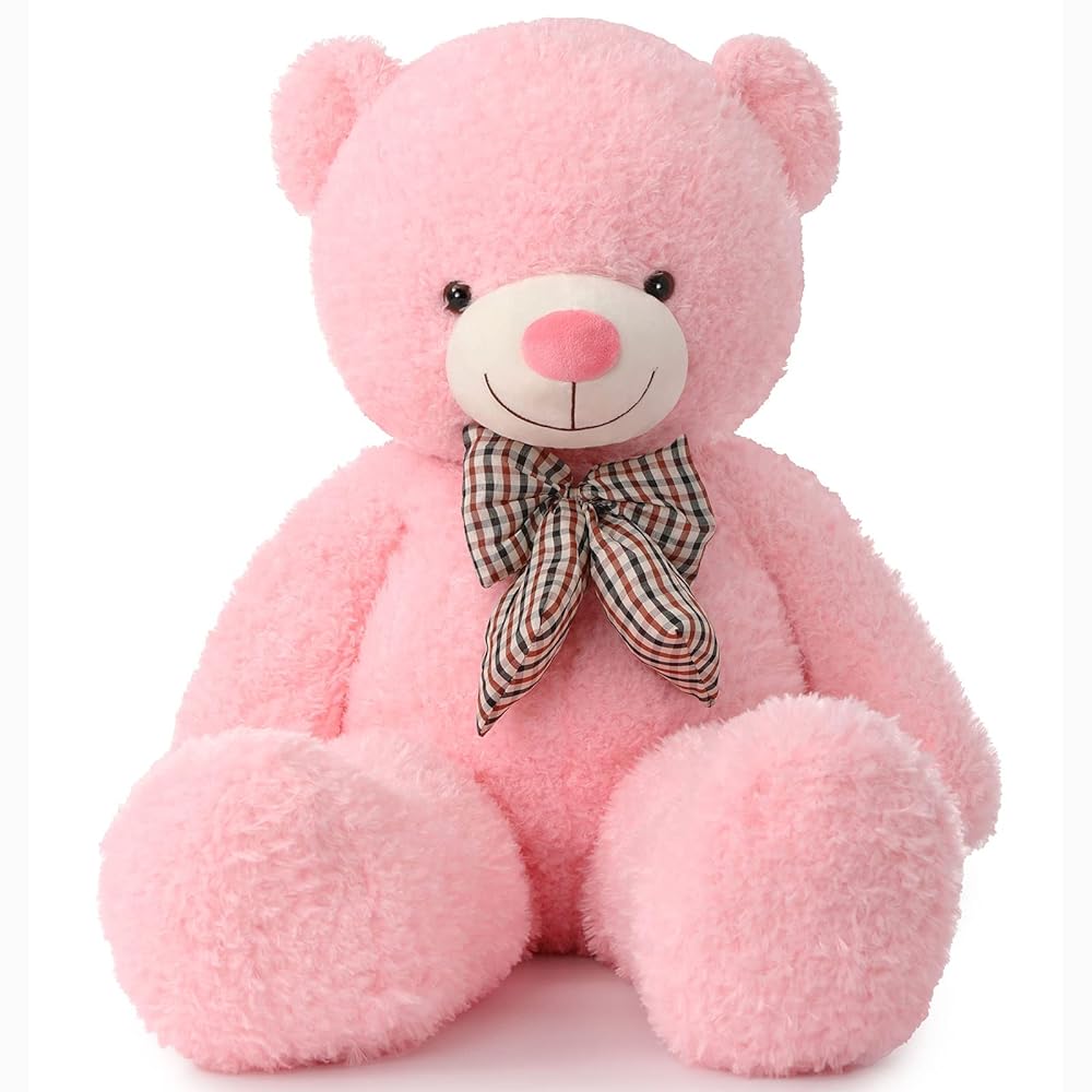 31 Inches Pink Teddy Bear Plush Toys - Pink Teddy Bear Stuffed Animals - Massive Valentine's Day Teddy Bears&Gifts - Soft Cuddly Smiling Face Big Teddy Bear Plush Gift for Girlfriend/Boyfriend - Teddy Bear Plush Dolls for Birthday/Baby Shower/Christmas
