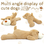Dog Plush Toys - Weighted Plush Pillows - Puppy Stuffed Animals - Cozy Weighted Throw Pillows - Cartoon Dog Cushion Pillows for Bed/Sofa - Soft Plushy Body Pillows for Kids/Teens/Adults - MorisMos Stuffed Animals