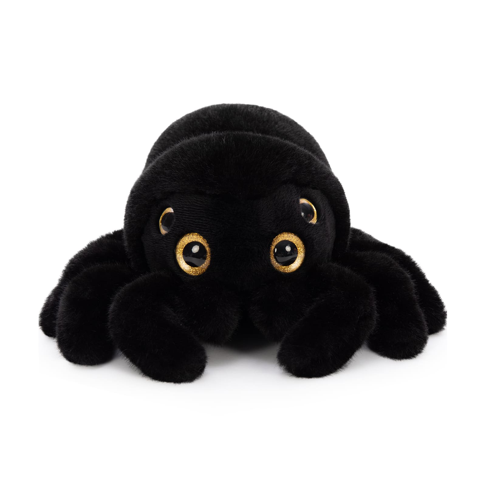 Adorable 4-Eyed Black Spider Weighted Plush Toy 14 Inch
