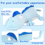 Lizard Weighted Plush Toy, Light Blue, 35.5 Inches