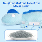 Lizard Weighted Plush Toy, Light Blue, 35.5 Inches