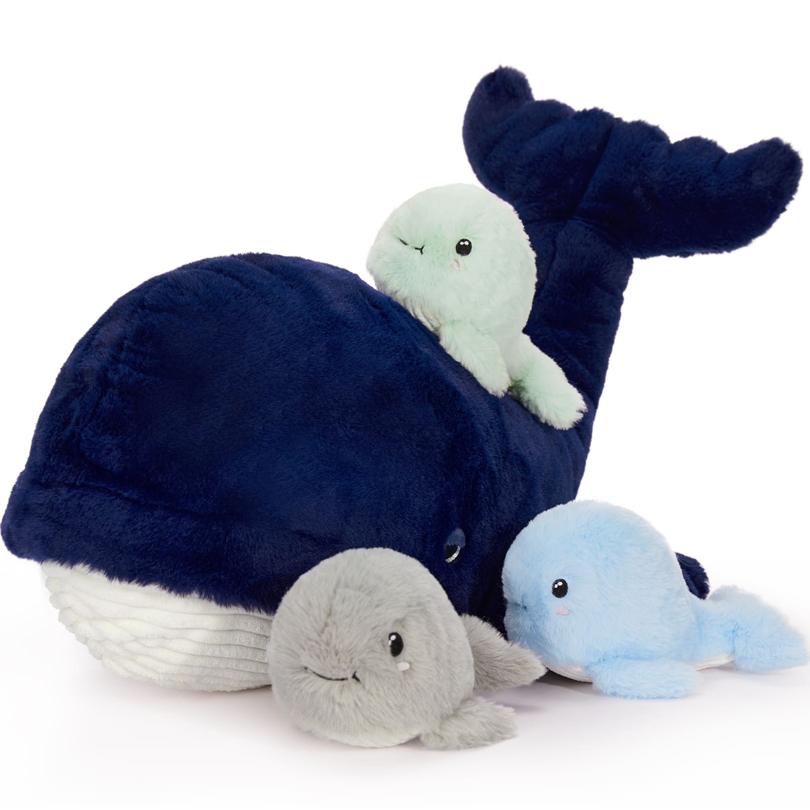 Whale Stuffed Animals Ocean Plush Toys, Navy Blue, 19.5 Inches