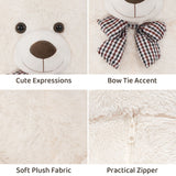 Riesiger Teddybär, Stofftier, Beige