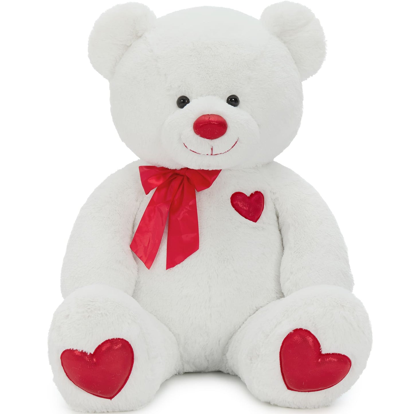 Big plush teddy bear with heart design for anniversary gift