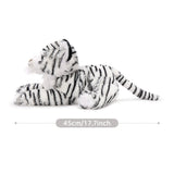17.7 Inch White Tiger Plush Toy with Three Baby Tigers