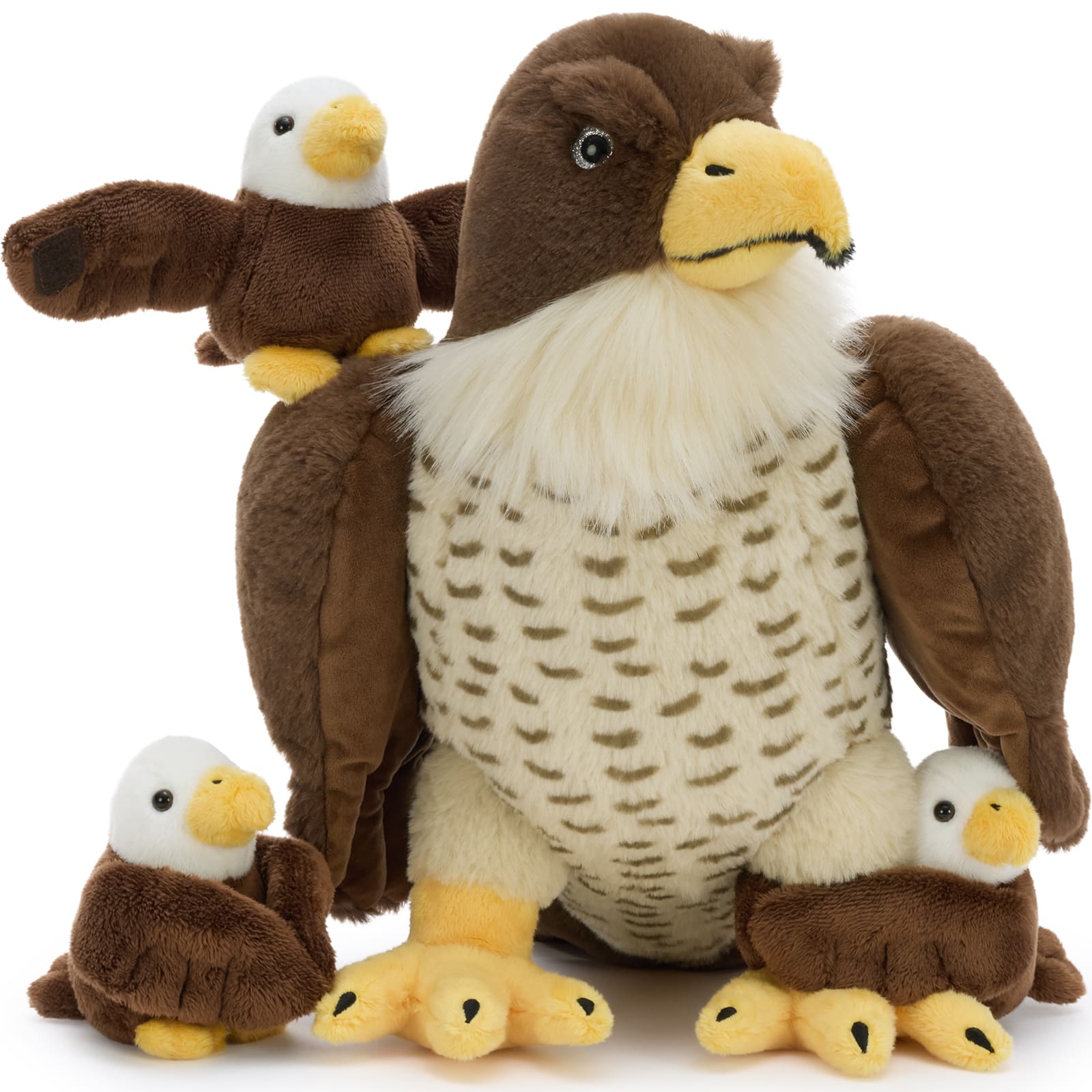 Eagle Stuffed Animals with Babies Inside, 13.8 Inches