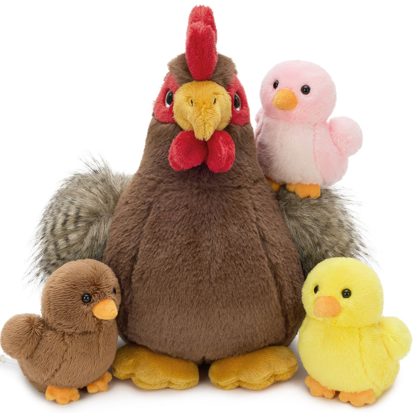 Chicken Stuffed Animals Wind Up Plush Toys, 11.8 Inches