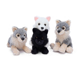 6 Piece Wolf Stuffed Animal Set 10 Inch Plush Wolf Toys