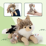 Wolf Stuffed Animals with Babies Inside the Belly - Jungle Safari Stuffed Animals - Zoo Souvenirs - Jungle Theme Party Favors - Free Shipping Now