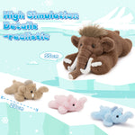 MorisMos 4 Pcs Woolly Mammoth Plush Toy, Cute 22" Mommy Elephant Stuffed Animal with 3 Babies for Boys Girls Kids, Cuddly Christmas Birthday Gift for Ice Age Lover