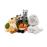 6 Piece Woodland Stuffed Animal Set Fox, Bunny & Raccoon Plush Toys