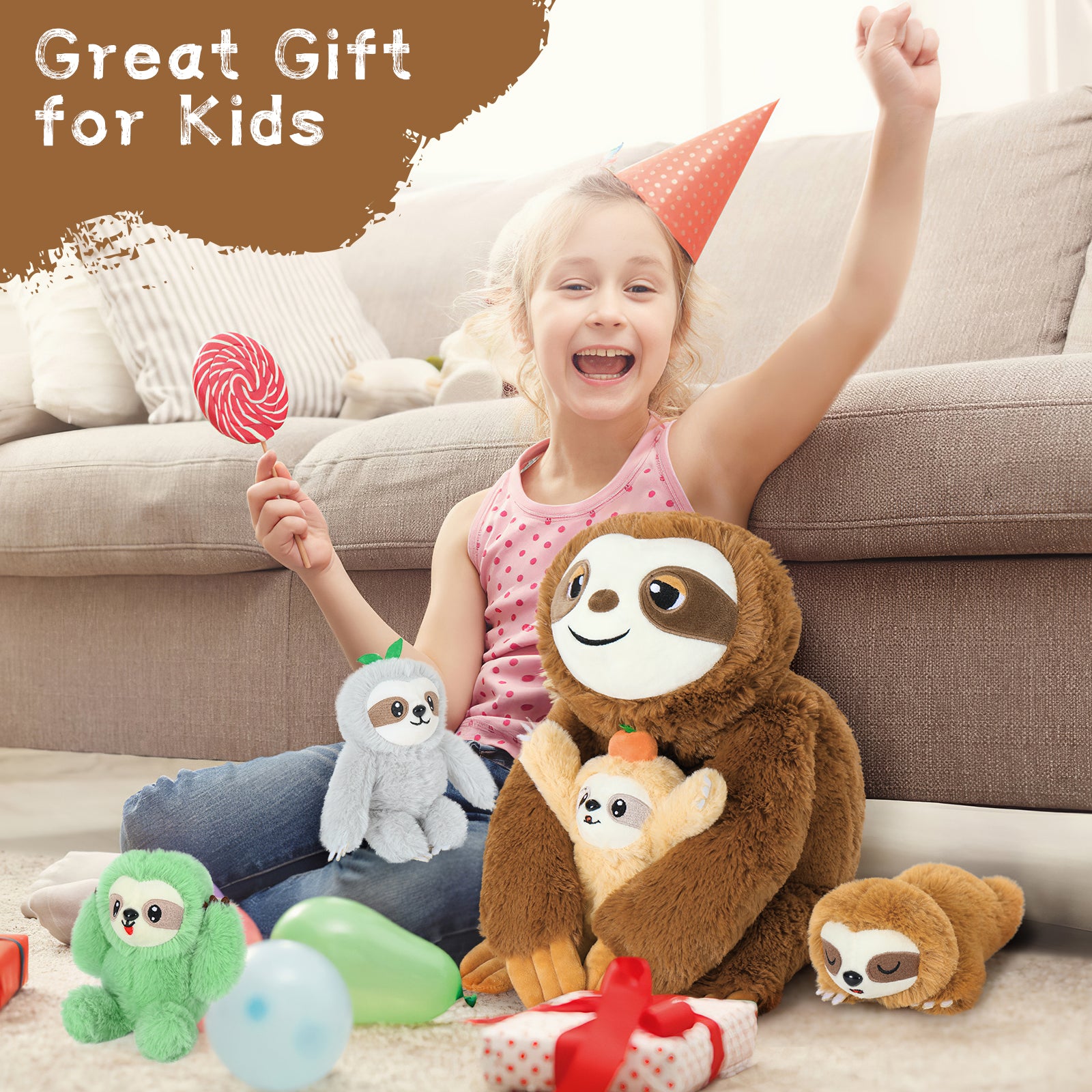 Sloth Plush Toys Sloth Stuffed Animals, 23.6 Inches