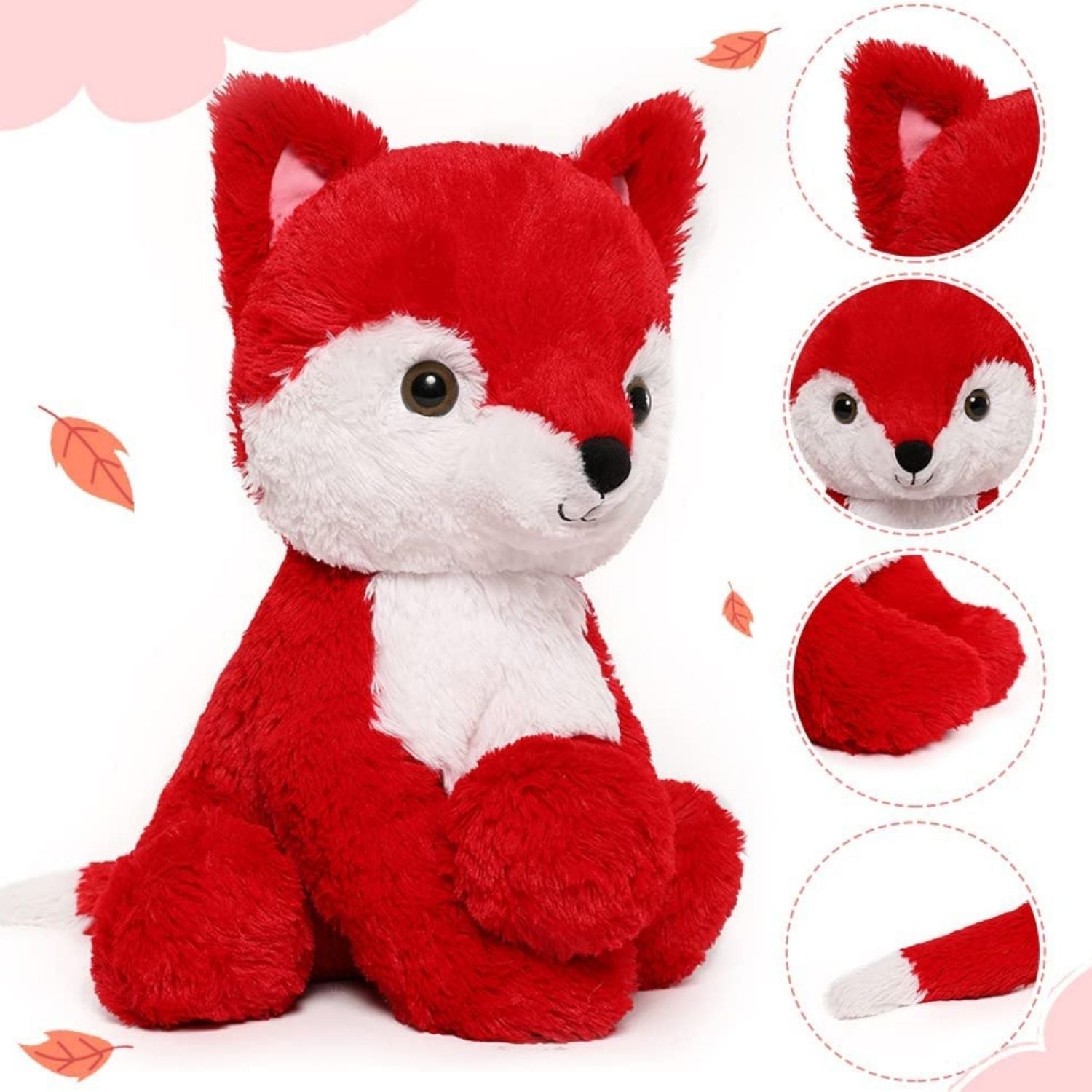 Jouet en peluche renard, rouge, 18 pouces