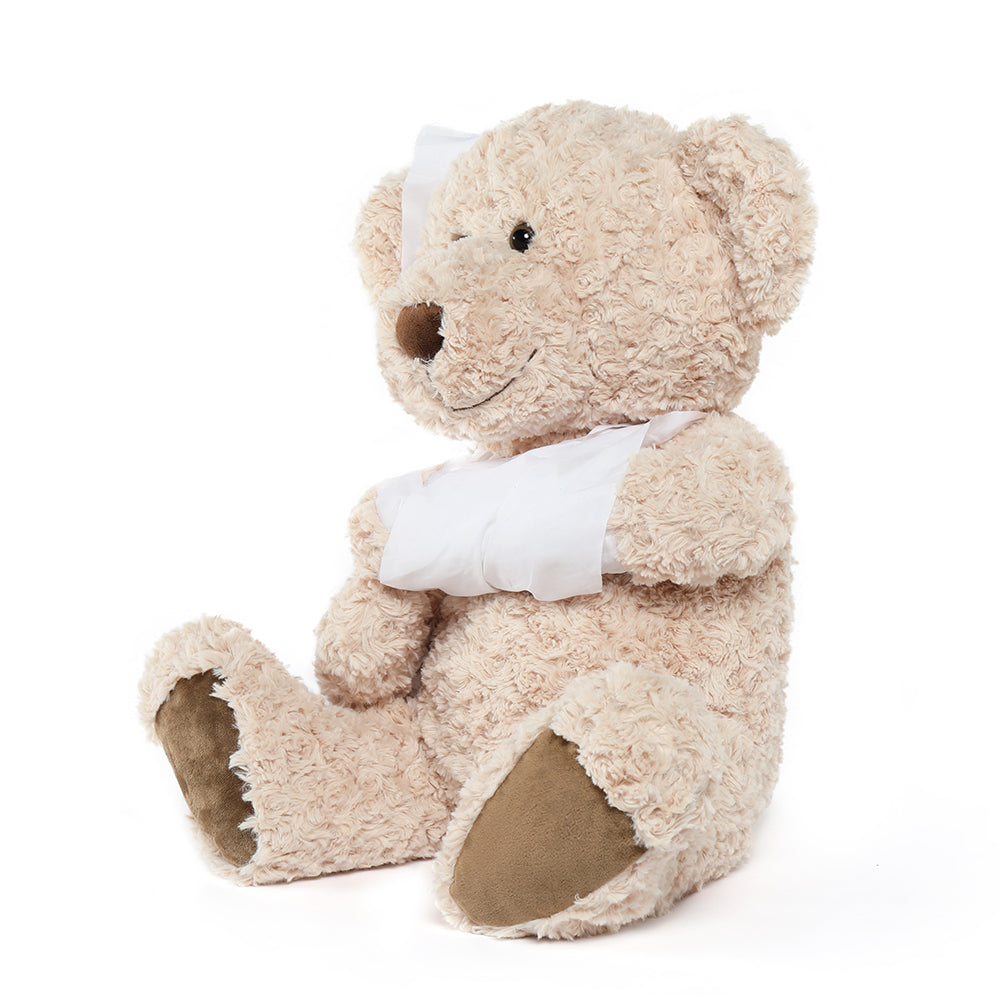 Get Well Soon Gift for Kids and Adults - Recovery Bear Gifts for Kids and Adults - Teddy Broken Arm Broken Ear - Get Well Stuffed Animal Teddy Bear 26 Inches - Recovery Bear Stuffed Animals
