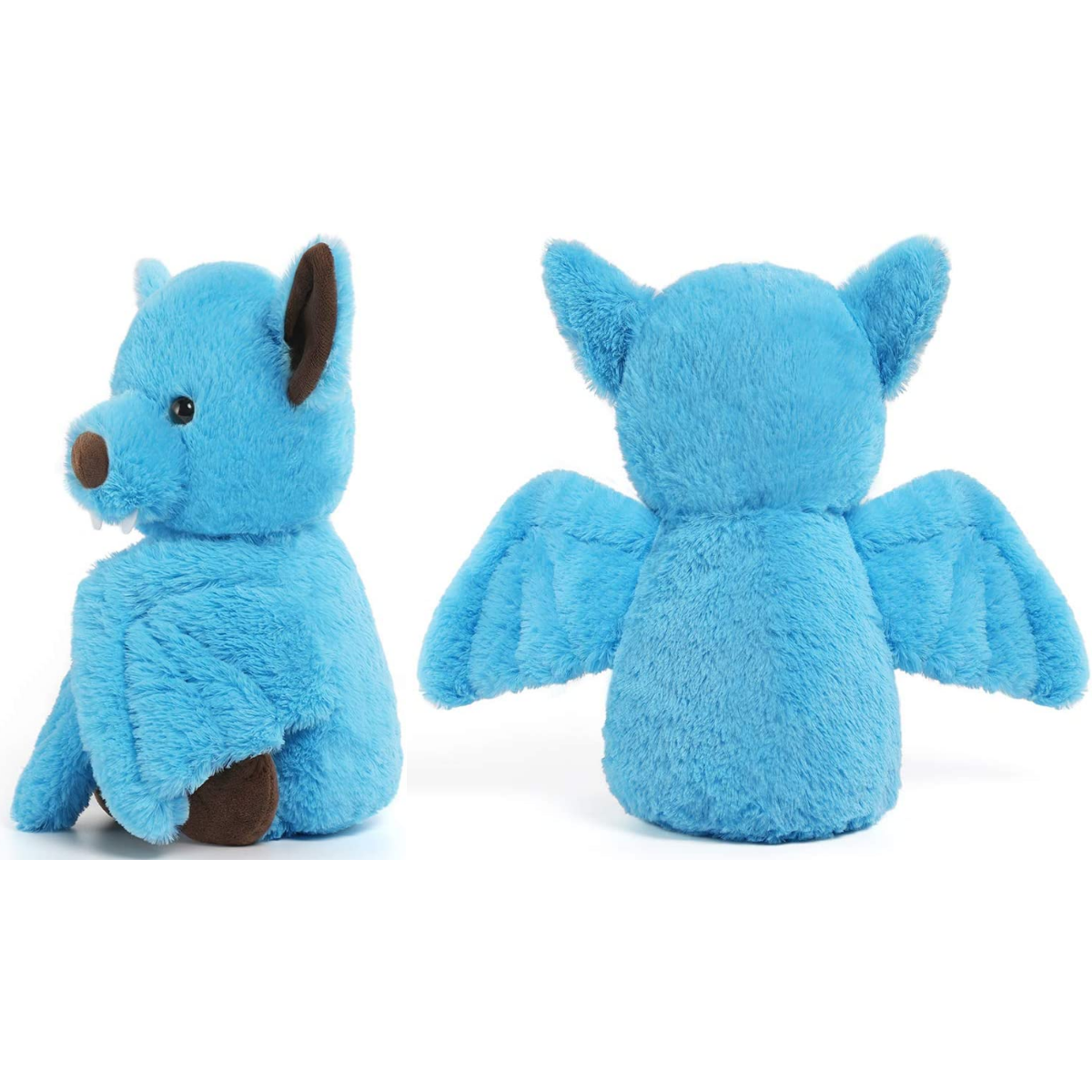 Bat Stuffed Animal Toy, Blue/Pink/Grey, 14 Inches