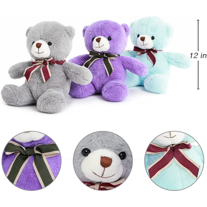 3er-Pack Teddybär-Stofftiere, 12 Zoll