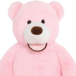 Giant Pink Teddy Bear Plush Toys - Pink 6 FT Teddy Bear Plush Dolls - Smiling Teddy Bear Stuffed Animals - Valentine's Day Teddy Bear Plushies - Teddy Bear Theme Baby Shower - We Can Bearly Wait Baby Shower Decor - Romantic Valentine's Day Gift