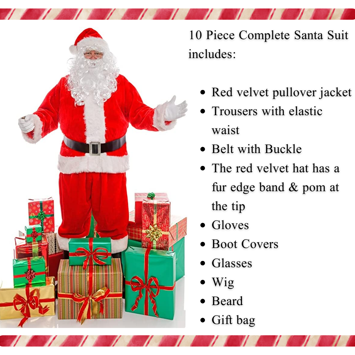 Men's Santa Claus Costumes - Cosplay Santa Claus - Santa Claus Dress Ups for Adults - Christmas Gift Ideas