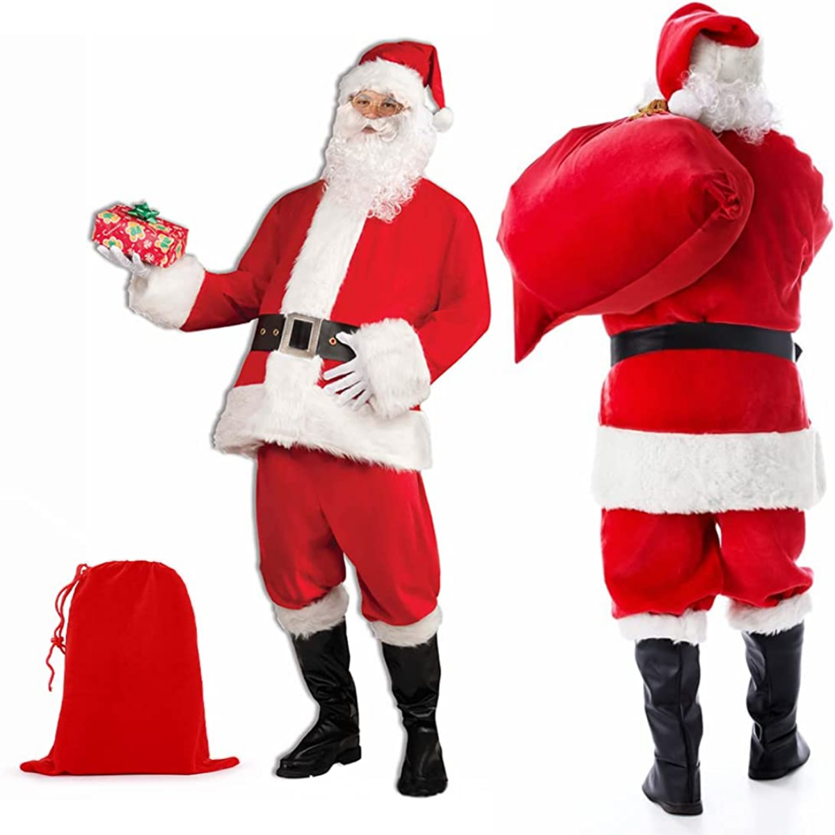 Men's Santa Claus Costumes - Cosplay Santa Claus - Santa Claus Dress Ups for Adults - Christmas Gift Ideas